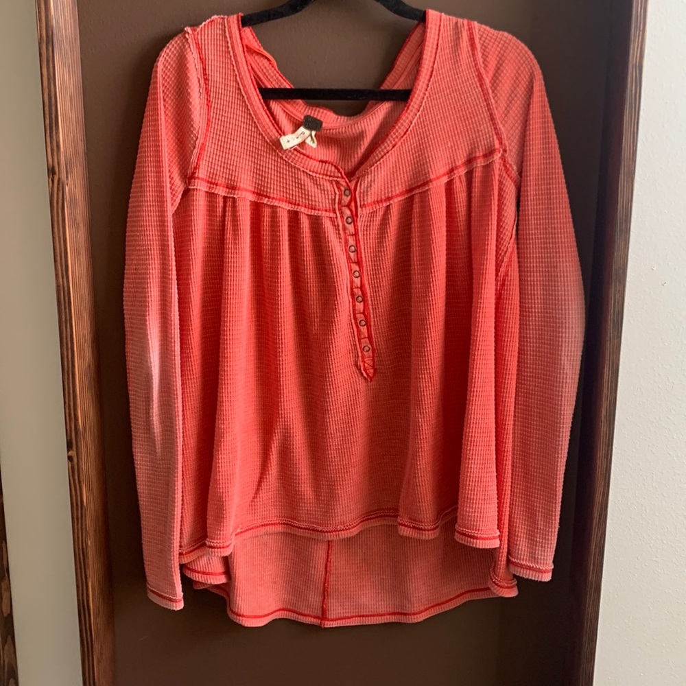 We The Free (by Free People) Oversized Shirt in Red